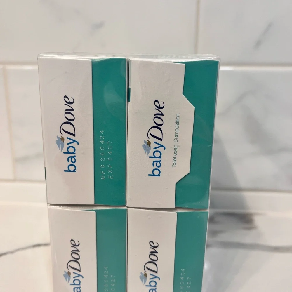 Baby Dove Baby Bathing Bar Fragrance Free Moisture Bathing Soap 90 Gram New 4 Pk